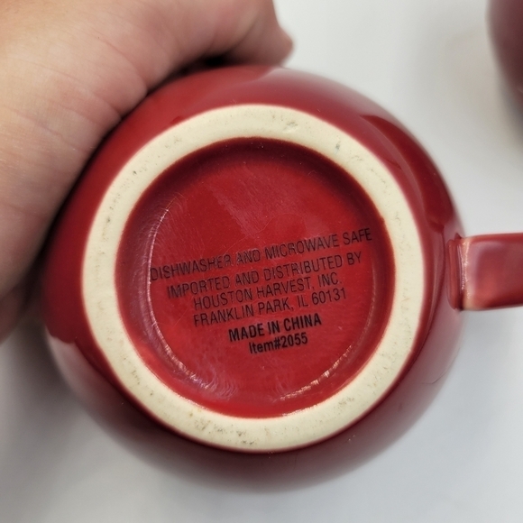 Houston Harvest Inc Cranberry Mugs - set of 2 - Picture 3 of 5